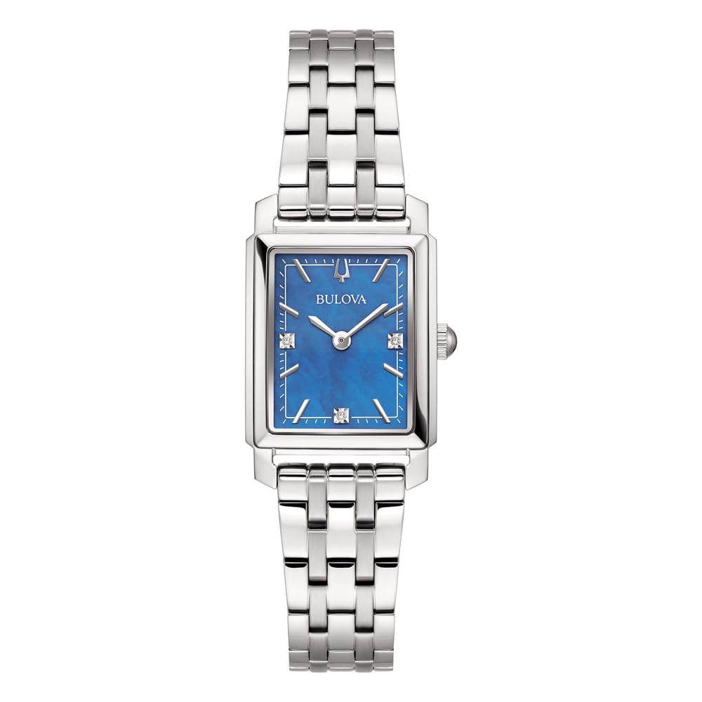 Bulova Orologio Analogico Classico Da Donna Con Cinturino In Acciaio Inox 96P245, Argento, Bracciale-image