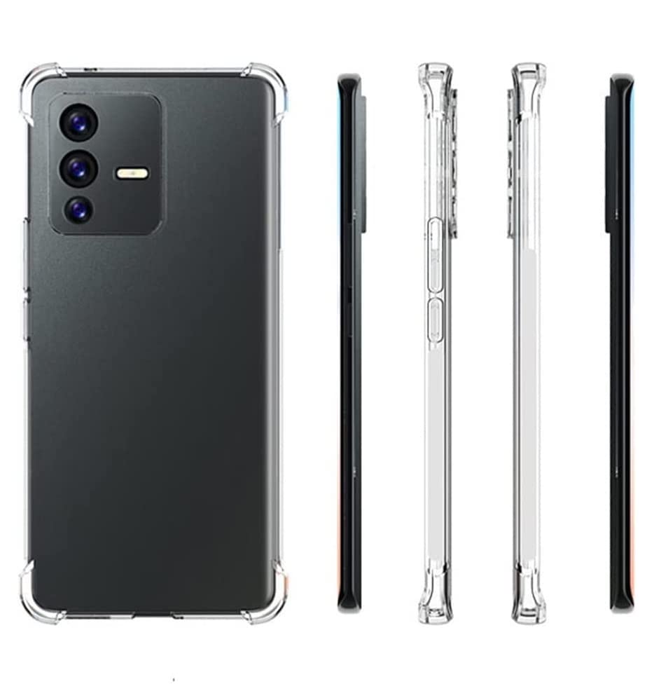 ELTERAZONE Bumper Case Compatible With VIVO V23 Case Cover Bumper Shell Soft TPU Silicone Clear Transparent Cover Shockproof