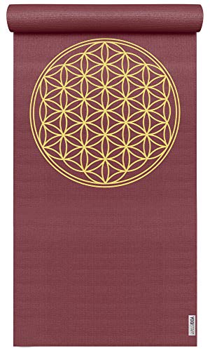 Yogamatte Yogimat® Basic - Flower Of Life Bordeaux