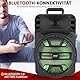 Pyle Musikbox Bluetooth Groß, 800W- Party Lautsprecher, Partybox, PA Anlage mit Fernbedienung & LED Lichtern, Mobile- Soundbox, USB, MP3, SD, RCA Eingang, Tragbarer Lautsprecher