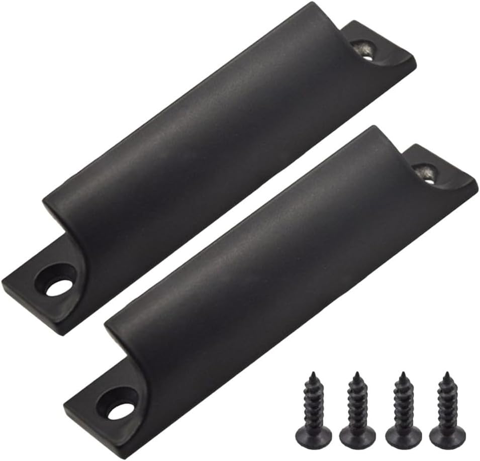 2 Pack Vintage Round Brass Hinge 45mm Wooden Jewelry Box, Wine Cabinet, Tool Box - Hollow Decorative Furniture Hinges, Bronze Finish, 30mm Hole Distance(Black)