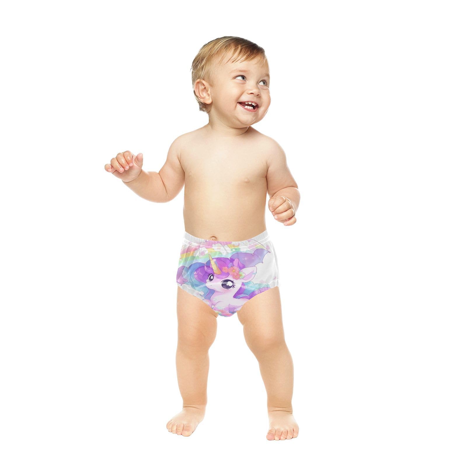 Coikll Cute Rainbow Horse Toddler Training Underwear Waterproof Baby Pee Pants -4T