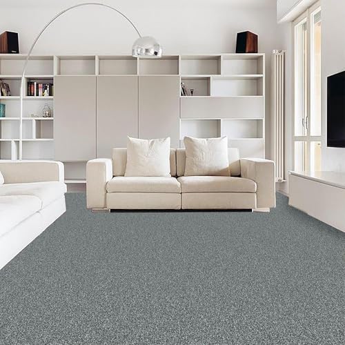 Image of FC Texture-2-Smoke-Grey Carpet Luxurious Feel Floring for Residential, Commercial Office & Home and Sound Absorbing Durable Easy Clean Low Maintenance for High Traffic Areas