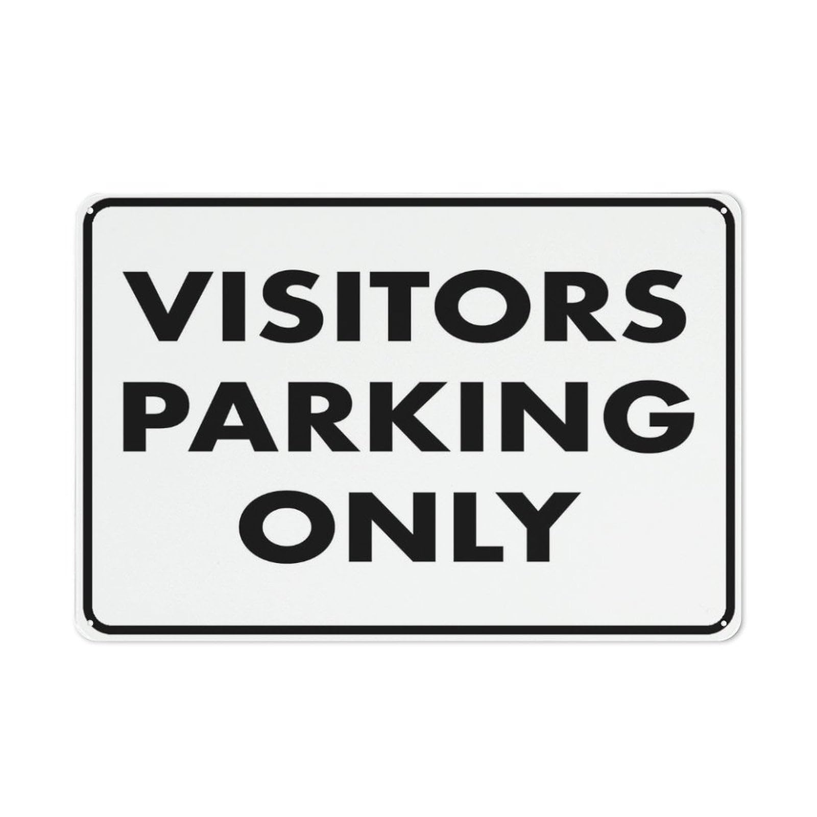 Visitors Parking Only Outdoor Sign - Aluminum 12"x8", Fit for Business