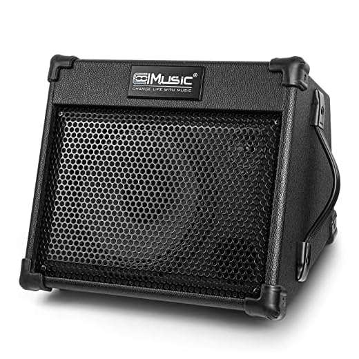 Acoustic Guitar Amplifier, 40 Watt Portable Rechargeable Amp for Guitar Acoustic with Bluetooth, 3 Channel, 2 Band EQ, Black