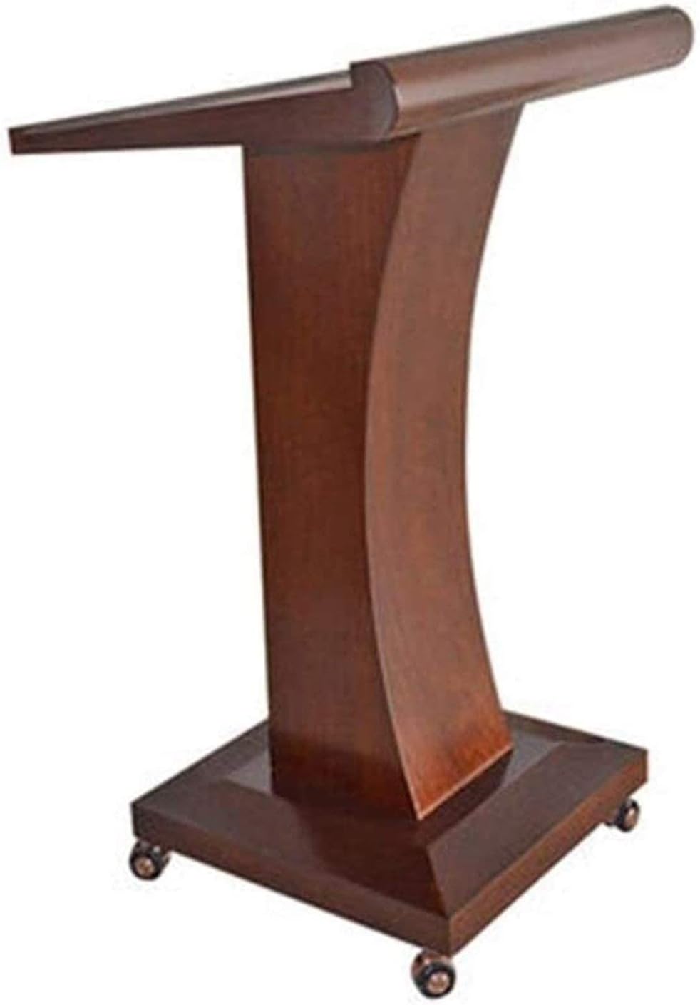 Podium Reception Desk Wood Standing Desk Podium Mobile Rolling