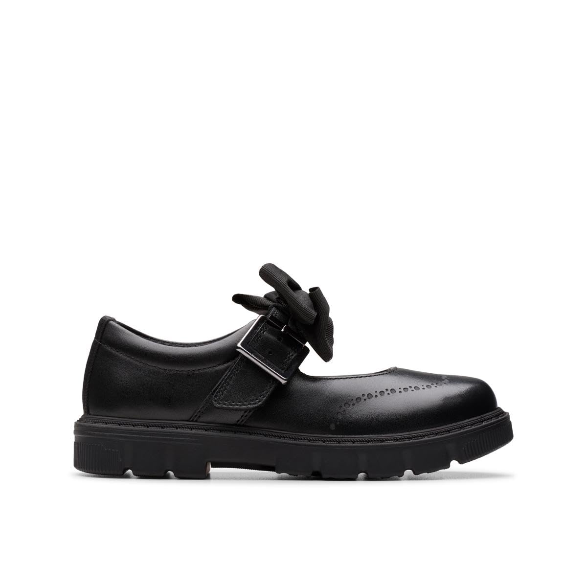 Clarks Lorcam Jane K. Childrens Black Leather, 10.5