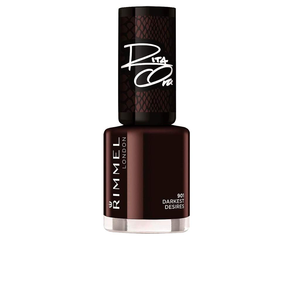 Rimmel London Rita Ora 60 Seconds Super Shine Nail Polish, 901 Darkest Desires, 8 ml, Packaging May Vary