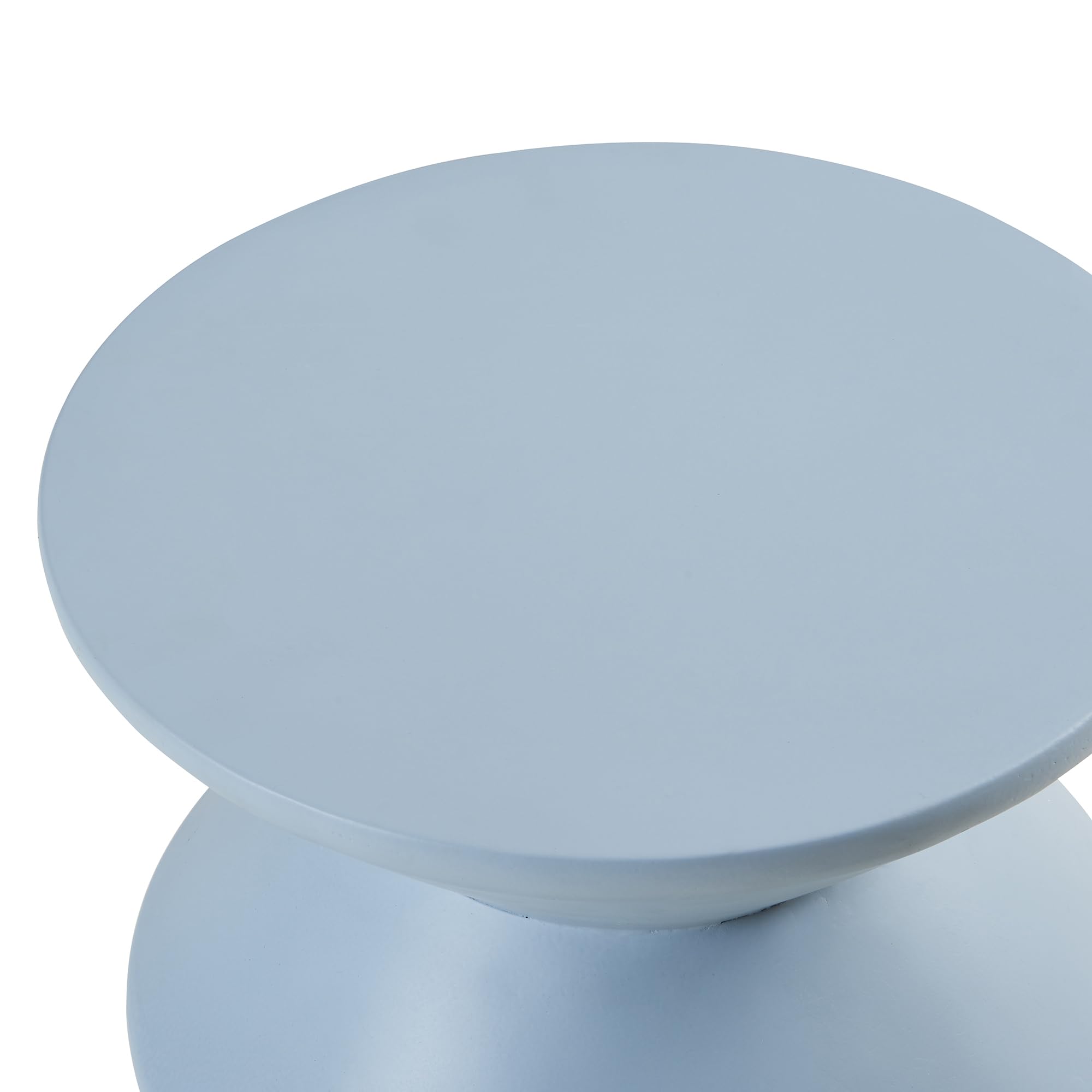 [en.casa] Table d'Appoint Polyvalente Bout de Canapé Table de Chevet Moderne Solide Support Décoratif Pratique Intérieur et Extérieur en Été Chambre Salon Bureau Béton Léger 47 x 37 cm Bleu Clair