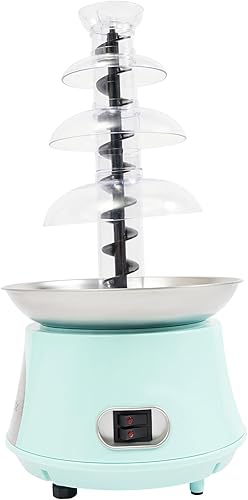 Miniatura 5 de Fuente de chocolate comercial de acero inoxidable de 4 niveles, 230 W eléctrica para fondue, fuente de queso con perilla de calefacción para bodas,