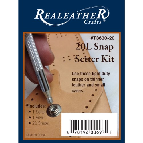Realeather Crafts Snap Setter Kit, 20-Litter, Nickel