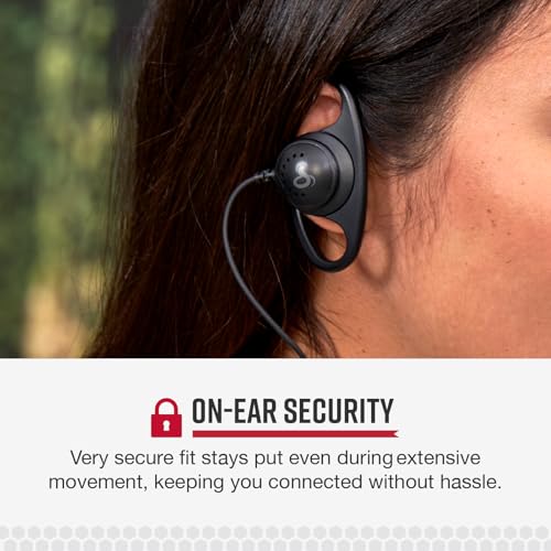 Image of Cobra 2.5mm D-Style Headset for Two-Way Radios - Over-The-Ear Headset for Hands-Free Communication with Push-to-Talk Button