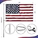 Homissor 2 Packs American Flag 2x3 Ft for Classroom with Portable Flag Pole Telescoping 51'' Flagpole Kit US Flags USA Banner with Flagpole Clips and Carabiners