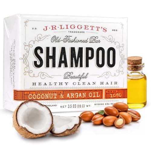 J.R. Liggett Bar Shampoo, Virgin Coconut Aragan Oil, 3.5 oz.