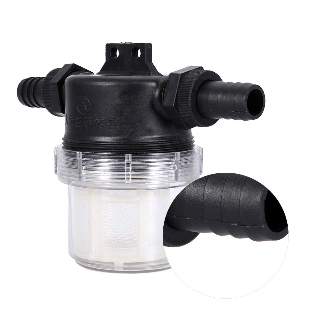 Syrisora Pumpenfilter Transparent Inline Mesh Sieb Wasserpumpenfilter Bewässerung High Flow Gartenbewässerungsschnittstellenrohre, Wasserpumpenfilter, Pestizidzubehör