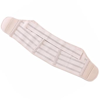 Beige Pregnancy Maternity Support Belt Adjustable Elastic Fabric Belly Band