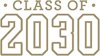 Vista 1 de Class of 2030 Iron On Decal, Senior Class Shirt Patch, Heat Transfer, HTV Graphic Tshirt Sticker, DIY Crafts, Pick Size Color, Iron-On Almost