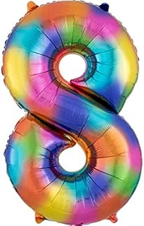 Amscan 3853801 S/Shape: 8 Rainbow Splash