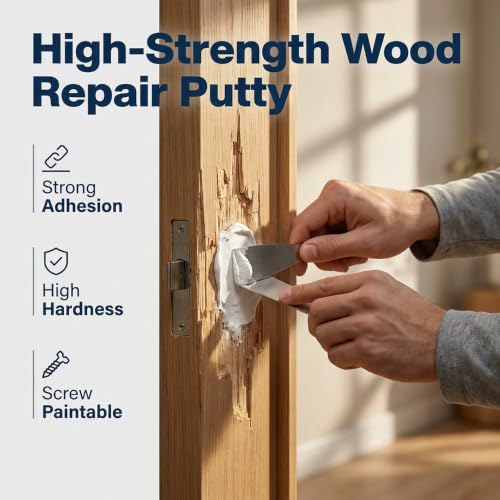 Image of Steel Reinforced Epoxy RepairPutty, 2026 New Epoxy Putty Universal Glue for Metal Wood Plastic, Durable Metal Repair Putty for Filling Cracks and Holes (White)