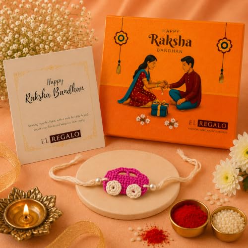 Image of El Regalo Kids Rakhi- Crochet handmade Rakhis for Little Brother /Niece /Nephew | Soft, Knitted Crochet Rakhis with Cartoon Characters- for Kids /Babies /Toddlers