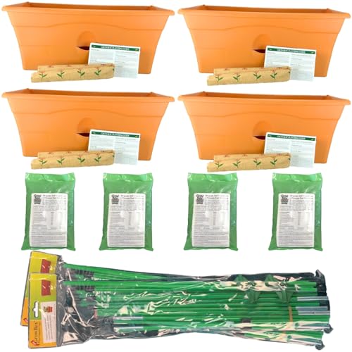 Self-Watering GrowBoxes Terra Cotta 4-Pack
