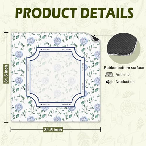 VIIJJUE Blue Hydrangea Grandmillennial Flower Cottagecore Mahjong Mat by VIIJJUE - Used condition - Image 5