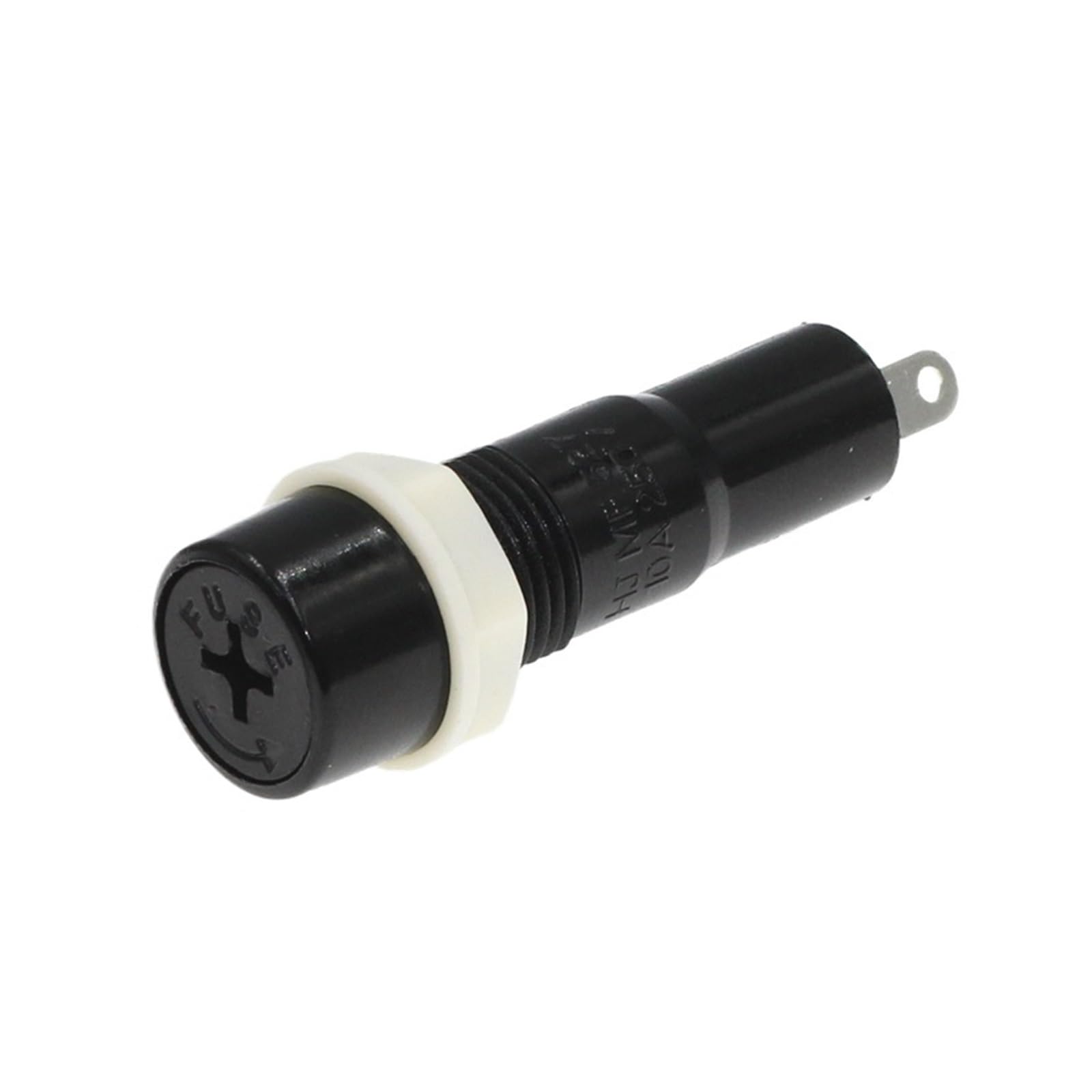 Porte-fusible en verre 5x20mm encastrable noir pour panneau électrique MF-527 x5