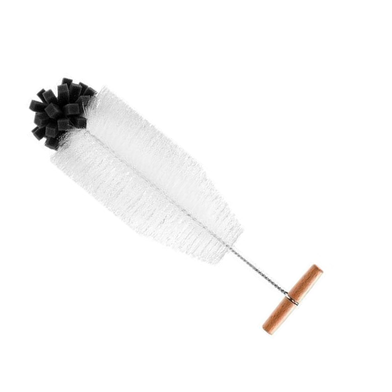 Elnwnnkc Efficiency Nonrust Steel Scrubber with Flexible Neck Cleans Wine Bottles Vacuum Cup Flasks Effectively Dishwasher Safe Brush