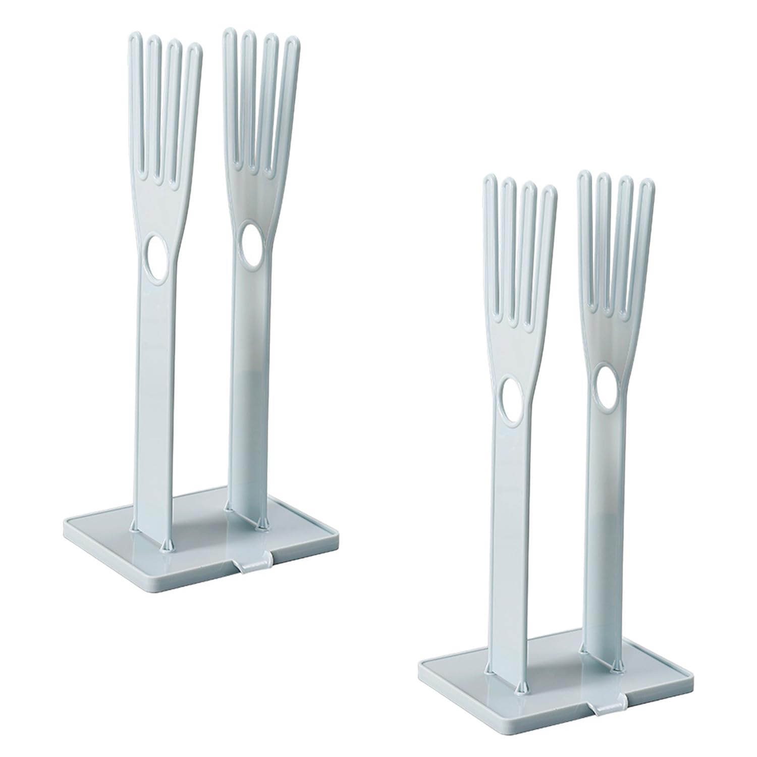 Tabanzhe 2 Pcs Kitchen Glove Holder,Glove Drying Rack with Drainage Tray,Portable GlovesStand Dryer Rack,Removable Storage Rack for Rubber Dish Gloves,Towel and Kitchen Sink Accessories