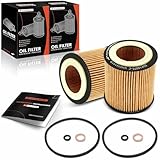 A-Premium 2-PC 10K Miles Protection Oil Filter Compatible with BMW 320i xDrive, 323i, 325xi, 328i