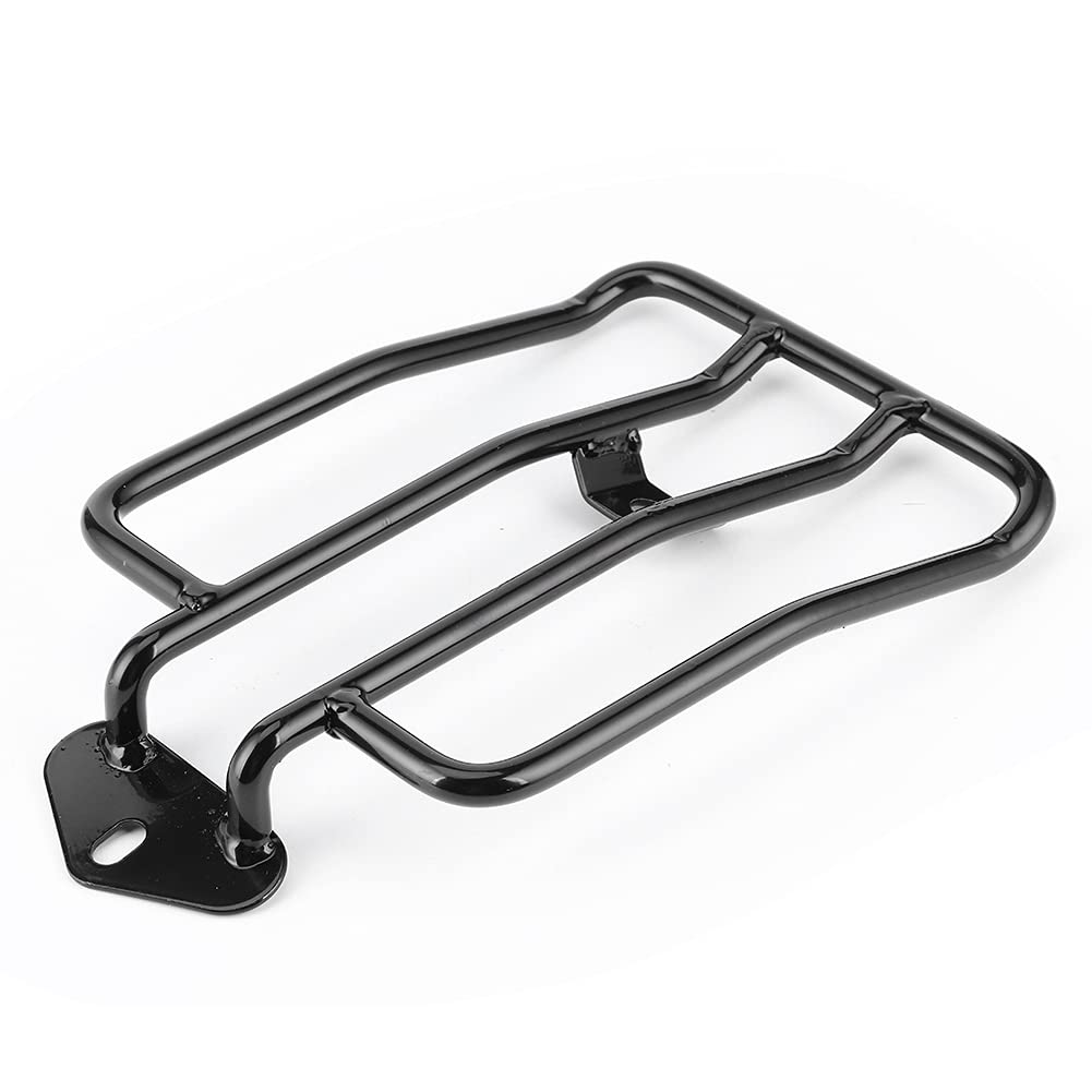 Portapacchi per sedile singolo per XL883 1200 2004-2015, ripiano posteriore per moto, struttura in acciaio resistente con rivestimento nero, montaggio universale per più modelli XL
