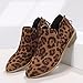 JITUUE Ankle Booties for Women,Women's Casual Dress Low Heeled Booties. V Cut Fashion Thick Heel Design Shoes(Leopard,US 8.5