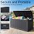 KDYMOD 320 Gallon Outdoor Storage Deck Box, Waterproof Resin Deck Boxes with Handle & Lockable for Patio Furniture, Garden & Pool Tools -Swimming Pool, UV Resistant, Black (320)