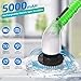 Electric Spin Scrubber, Shower Scrubber Cordless Cleaning Brush with 8 Replaceable Brush Heads and Squeegee，Adjustable Extension Handle 2 Speeds Electric Cleaning Brush for Bathroom, Tub, Tile，Kitchen