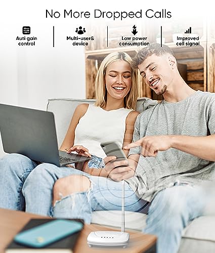 Cell Phone Booster for Home, Band 12/17/13/5/2/25 5G 4G LTE, Covarage Up to 2,000 sq ft, Cell Phone Signal Booster for All U.S. Carriers, FCC Approved - Thumbnail 3