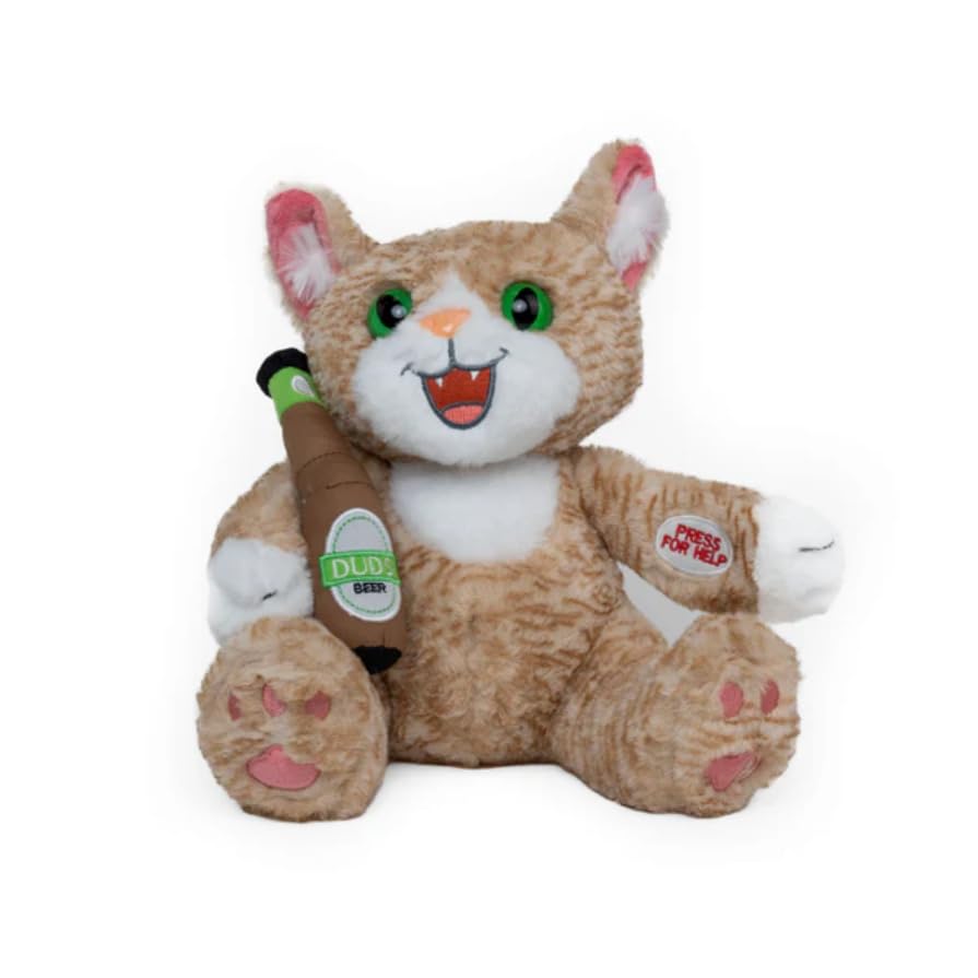 SmartyCat by TheraPurrs | Wise-Cracking Interactive Talking Plush Cat | Witty, Cuddly 10-Inch Tall Emotional Support Companion with Over 50 Humorous Quips for Stress Relief, Self-Care and Fun!