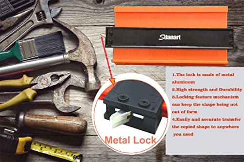 Contour Gauge With Lock：sdanart Widen Shape Profile Gauge Duplicator Tool，Exactly Copy Irregular Shapes，Corners，Curves (5Inch+10Inch) #TOP2