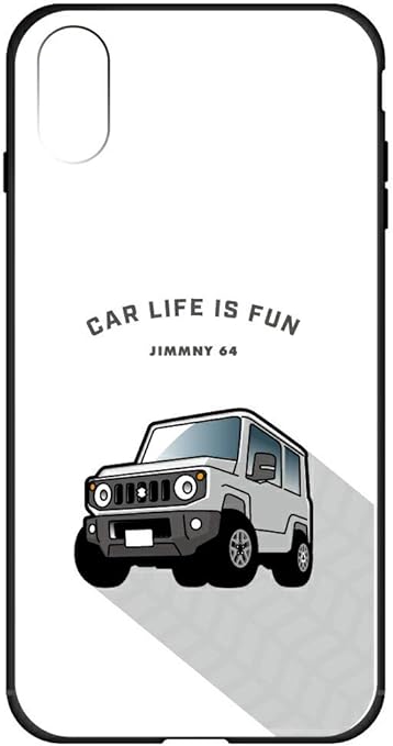 Amazon Iphonexr ケース 背面 ガラスハイブリッドケース アイフォンxr アイフォンテンアール カバー スマホケース かわいい おしゃれ 車 イラスト 72 A ホワイト プリント 印刷 スズキ ジムニー デザイン 柄 背面カバー 9h硬度 強化ガラス Tpu バンパー 衝撃吸収