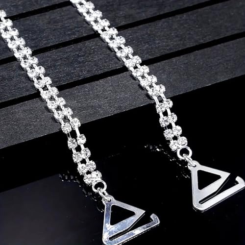 Image of CURATED CART 2 Pcs Adjustable Rhinestone Bra Straps for Women - Non-Slip Bling Shoulder Straps - Sexy Crystal Dress Accessories - Replacement for Wedding, Party Outfits and Beachwear