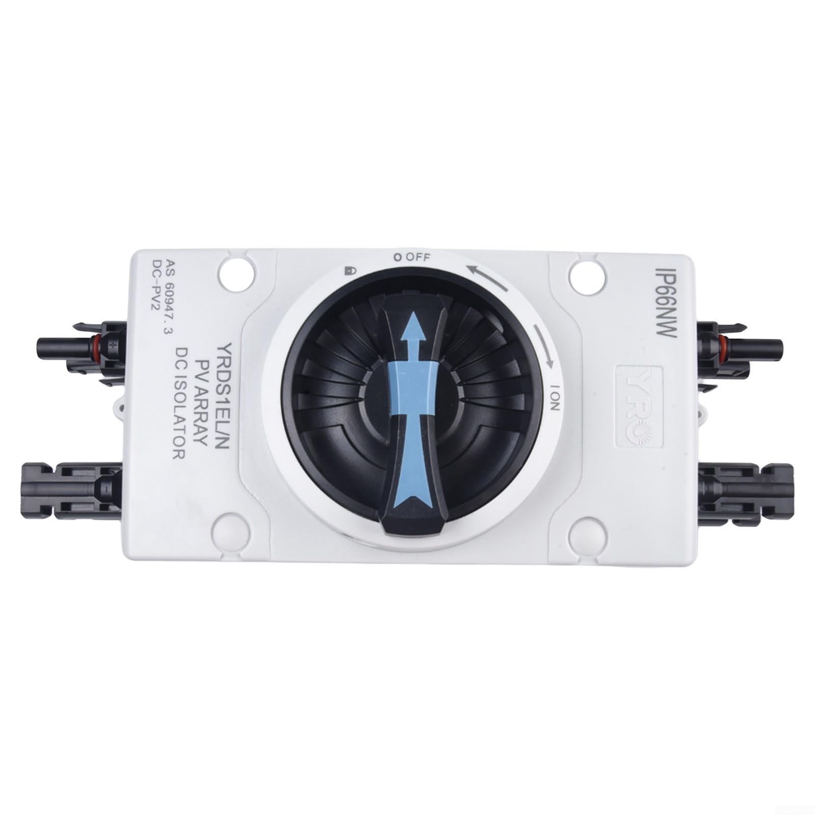3 interruptores de desconexión de 2 A 1000 V CC PV CC de 4 polos, clasificación IP66 para interrupción manual de circuito en sistemas solares y de almacenamiento de baterías