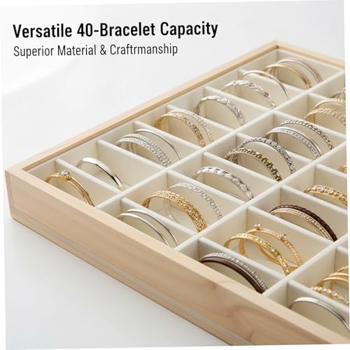 Présentoir de bracelet en bois pour esthétique coiffeuse et dressing moderne - 8