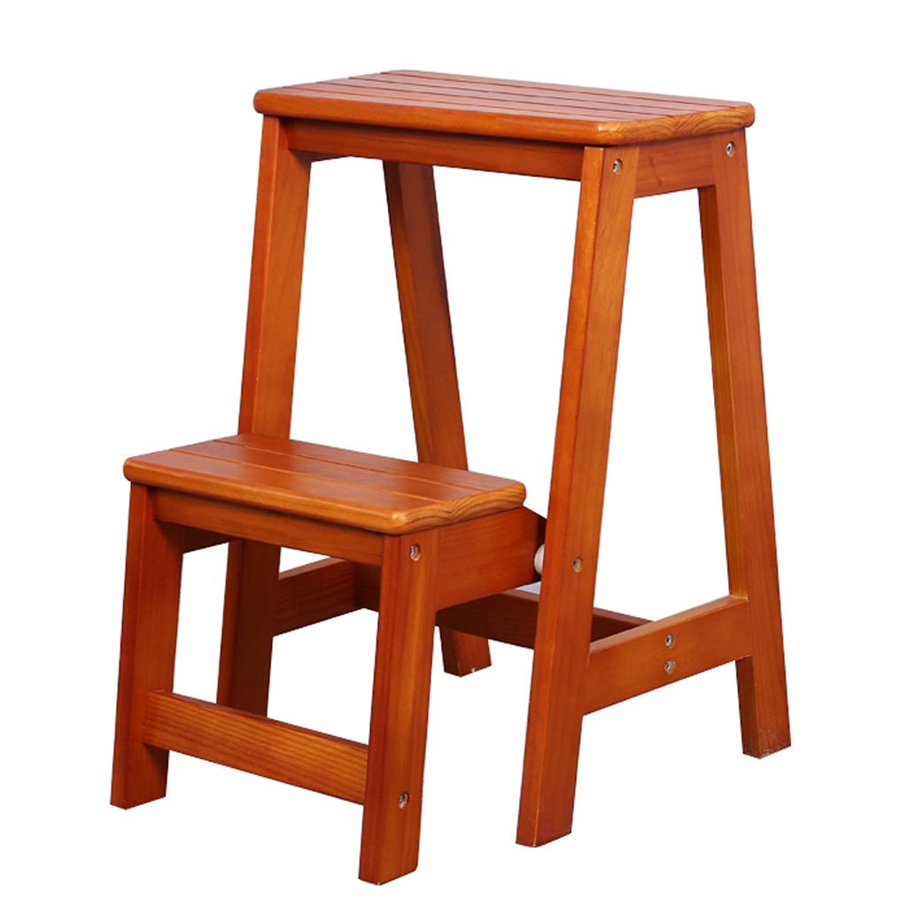 Buy ZHZDT Ladder Chair Step Stool 2step Wooden Large Steps Ladder