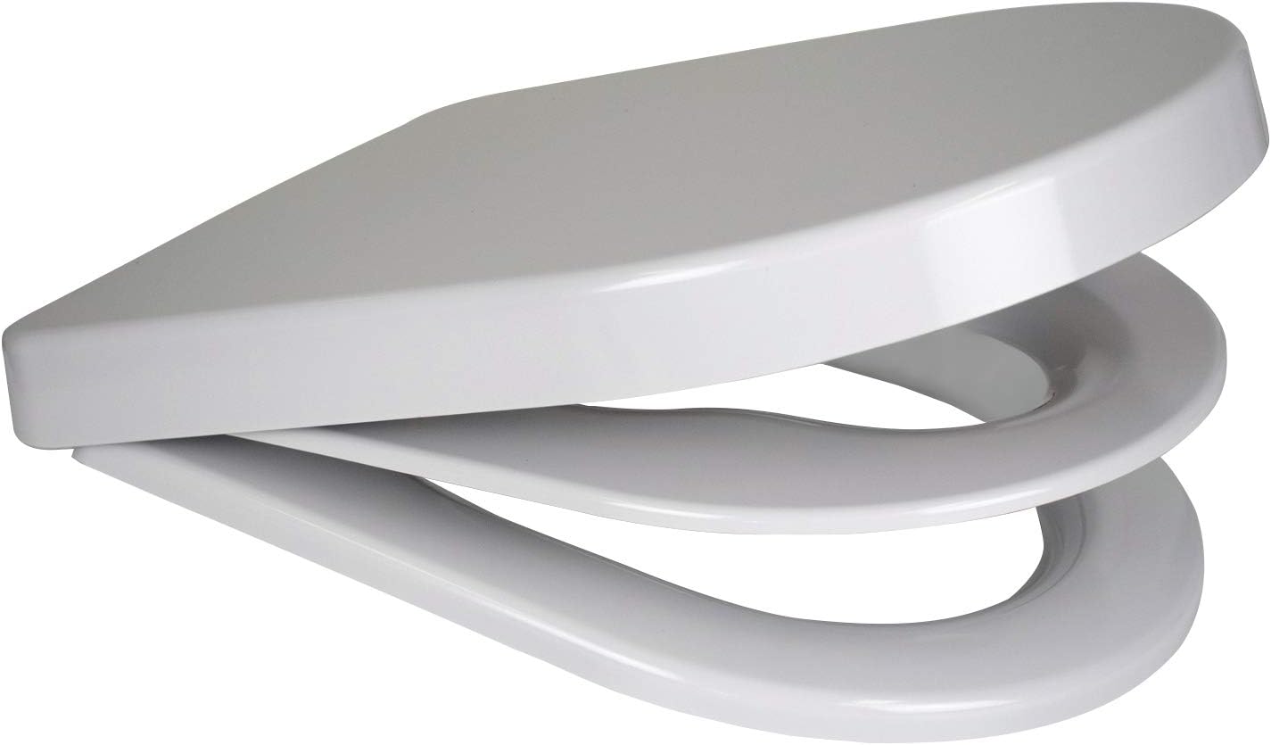 Euroshowers 83080 D Shape Parent and Child Family Multi Potty Training Toilet Seat, White, 360 mm x 449 mm …
