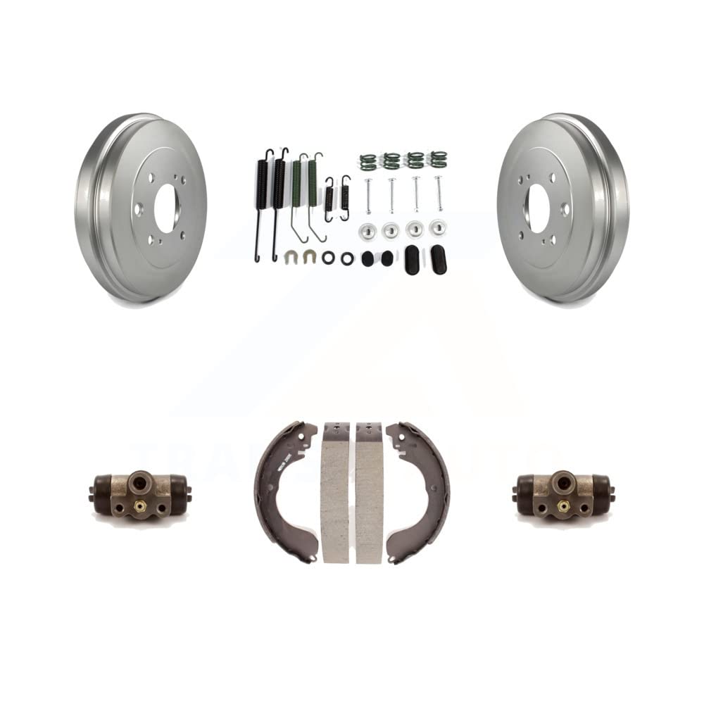 Rear Coated Brake Drum Shoes Spring And Cylinders Kit Replacement For Nissan Sentra Versa Cube KGN-100116