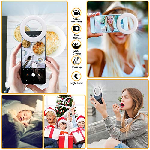 Selfie Licht Clip für iPhone Android Handy, Lomoo 40 LED 3 Lichtmodi Selfie Ringlicht für YouTube Videos/Foto/Streaming… – Bild 7