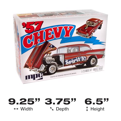 Kit modelo 1957 Chevy Bel Air MPC Escala 1:25 miniatura 5
