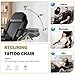 Hicomony Hydraulic Tattoo Chair Esthetician Bed with Salon Stool, 360° Swivel Adjustable Professional Beauty Spa Lash Bed for Eyelash Extensions Salon Equipment