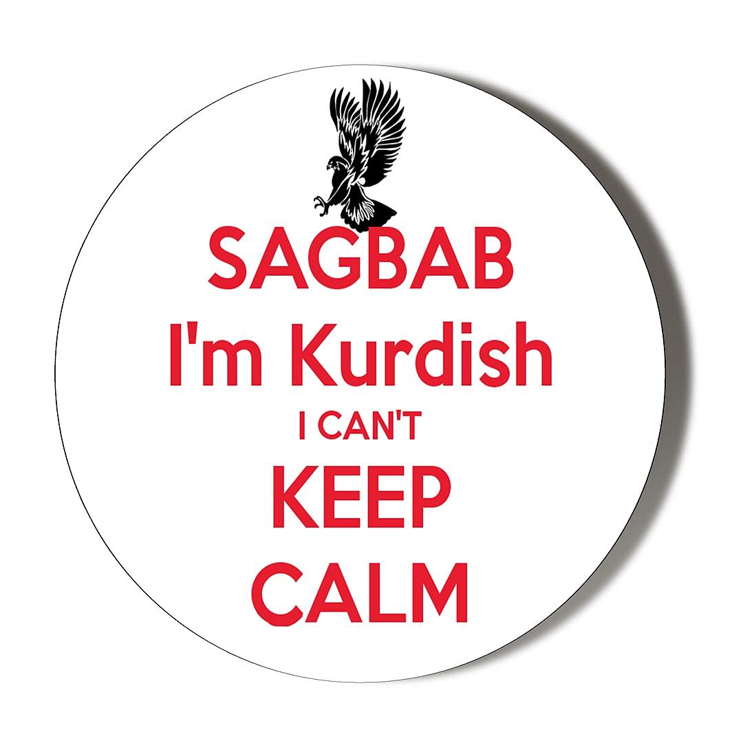 SAGBAB I'm Kurdish I Can't Keep Calm 10 x 56mm Vinyl Stickers Pack of 10
