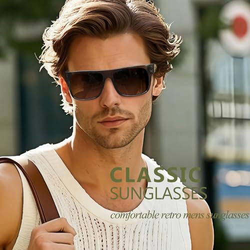 Image of Joopin Polarized Sunglasses Men Women UV400 Protection, Big Chunky Square Sun Glasses, Designer Shades Retro Sunnies Driving
