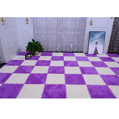 ジョイントマット 厚手 大判 プレイマット パズルマット ベビー 赤ちゃん サイドパーツ付 転倒防止 北欧風 インテリア カーペット 滑り止め・防湿・汚れ防止・衝撃吸収・防音 31*31*1*30 子供部屋 おしゃれ 床暖房対応 タイルカーペット カラー